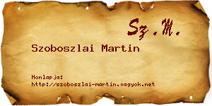 Szoboszlai Martin névjegykártya